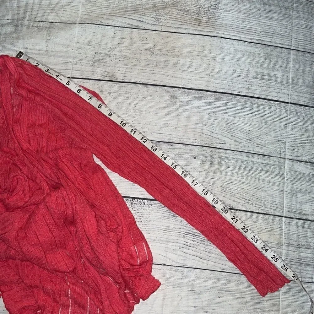 Eileen Fisher Silk Linen Open Front Lightweight Cardigan FLAW sz S Small